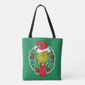 Grinch | Kerst Krans Tote Bag (Achterkant)