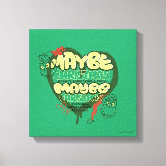 Grinch | Kerstcitaat Canvas Afdruk (Voorkant)