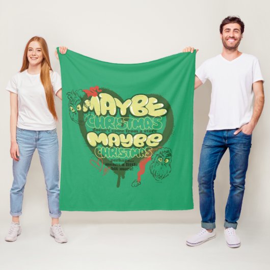 Grinch | Kerstcitaat Fleece Deken (In situ)
