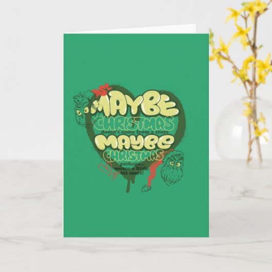 Grinch | Kerstcitaat Kaart (Gele Bloem)