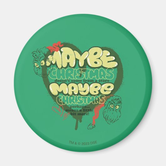 Grinch | Kerstcitaat Magneet (Voorkant)