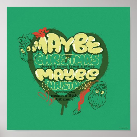 Grinch | Kerstcitaat Poster (Voorkant)