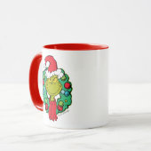 Grinch | Kerstfeest Krans Mok (Voorkant links)