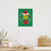 Grinch | Kerstfeest Krans Poster (Keuken)