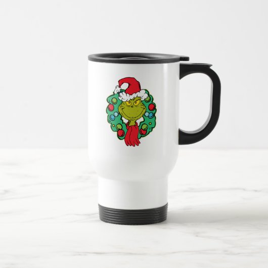 Grinch | Kerstfeest Krans Reisbeker (Rechts)