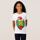Grinch | Kerstfeest Krans T-shirt (Voorkant volledig)