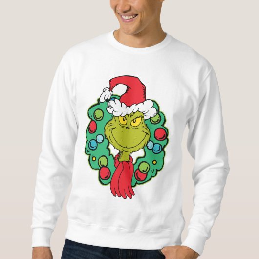 Grinch | Kerstfeest Krans Trui (Voorkant)
