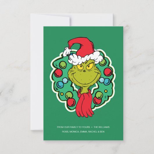 Grinch | Kerstkrans Kaart (Voorkant)