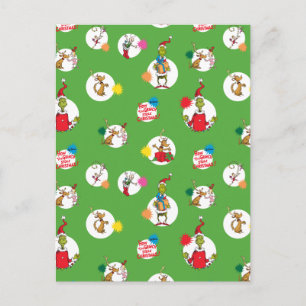Grinch   Kerststippenpatroon Feestdagenkaart