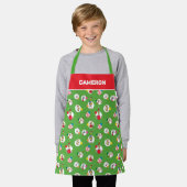 Grinch | Kerststippenpatroon Schort (Gedragen)