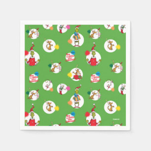 Grinch Kerststippenpatroon Servet