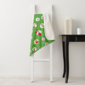 Grinch | Kerststippenpatroon Sherpa Deken (In situ)
