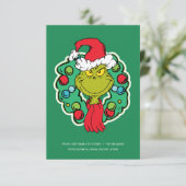Grinch | Kerstvakantie Krans Kaart (Staand voorkant)