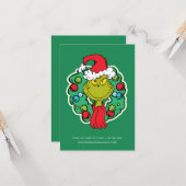 Grinch | Kerstvakantie Krans Kaart (Voorkant / Achterkant in situ)