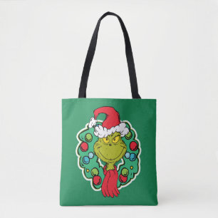 Grinch Kerstvakantie Krans Tote Bag