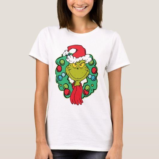 Grinch | Kerstvakantiekrans T-shirt (Voorkant)