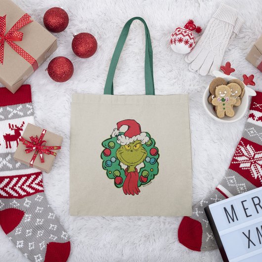Grinch | Kerstvakantiekrans Tote Bag