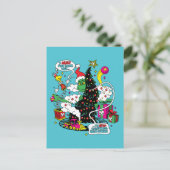 Grinch Kleurrijke Kerstmis Grafisch Briefkaart (Staand voorkant)