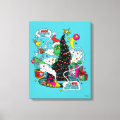 Grinch Kleurrijke Kerstmis Grafisch Canvas Afdruk (Voorkant)