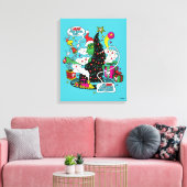 Grinch Kleurrijke Kerstmis Grafisch Canvas Afdruk (Insitu (Woonkamer))