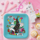 Grinch Kleurrijke Kerstmis Grafisch Papieren Bordje (Feest)