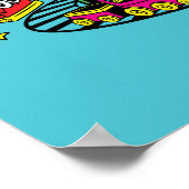 Grinch Kleurrijke Kerstmis Grafisch Poster (Hoek)