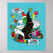 Grinch Kleurrijke Kerstmis Grafisch Poster (Voorkant)