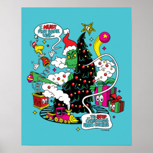 Grinch Kleurrijke Kerstmis Grafisch Poster