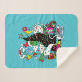 Grinch Kleurrijke Kerstmis Grafisch Sherpa Deken (Voorkant (horizontaal))