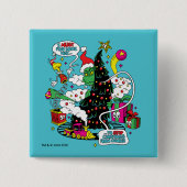 Grinch Kleurrijke Kerstmis Grafisch Vierkante Button 5,1 Cm (Voorkant)