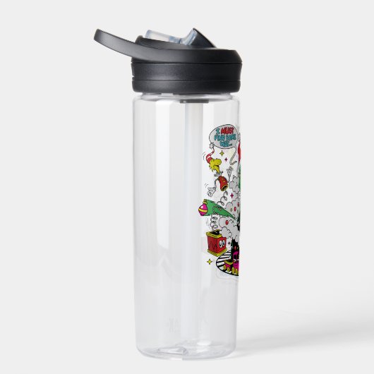 Grinch Kleurrijke Kerstmis Grafisch Waterfles (Rechts)