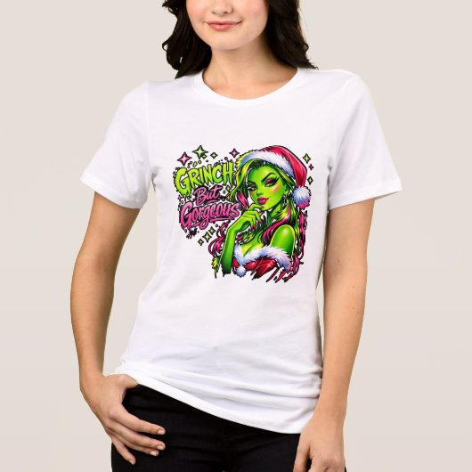 Grinch mais magnifique – T-shirt femme Neon Pop (Voorkant)