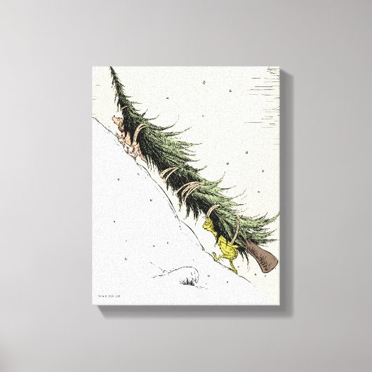 Grinch & Max brengen de Kerstboom terug Canvas Afdruk (Voorkant)
