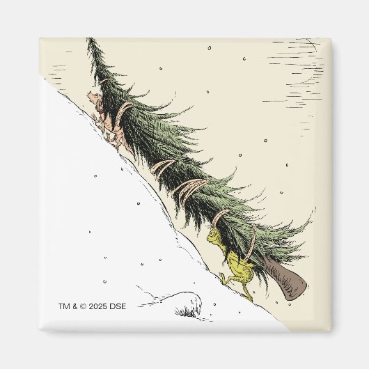 Grinch & Max brengen de kerstboom terug Magneet (Voorkant)