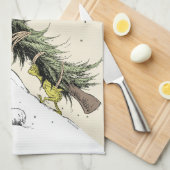 Grinch & Max brengen de kerstboom terug Theedoek (Quarter Fold)