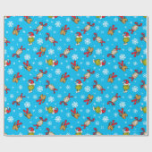 Grinch, Max & Cindy-Lou die sneeuwvalpatroon Cadeaupapier (Vlak)