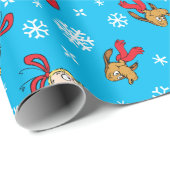 Grinch, Max & Cindy-Lou die sneeuwvalpatroon Cadeaupapier (Rol Hoek)