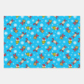 Grinch, Max & Cindy-Lou die sneeuwvalpatroon Inpakpapier Vel (Voorkant 2)