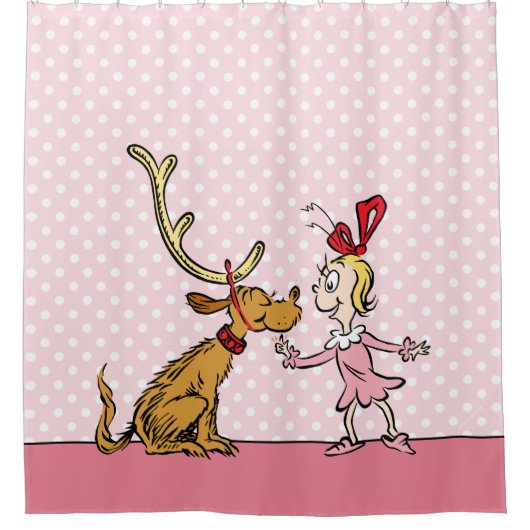 Grinch | Max & Cindy Lou Who Douchegordijn (Voorkant)