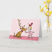 Grinch | Max & Cindy Lou Who Kaart (Gele Bloem)