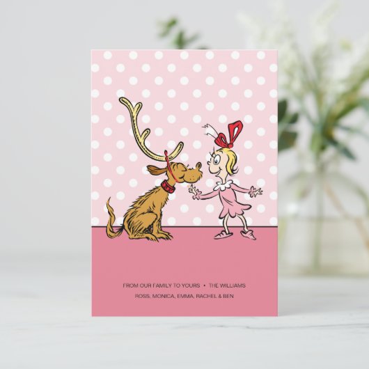 Grinch | Max & Cindy Lou Who Kaart (Staand voorkant)
