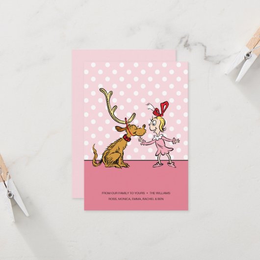 Grinch | Max & Cindy Lou Who Kaart (Voorkant / Achterkant in situ)