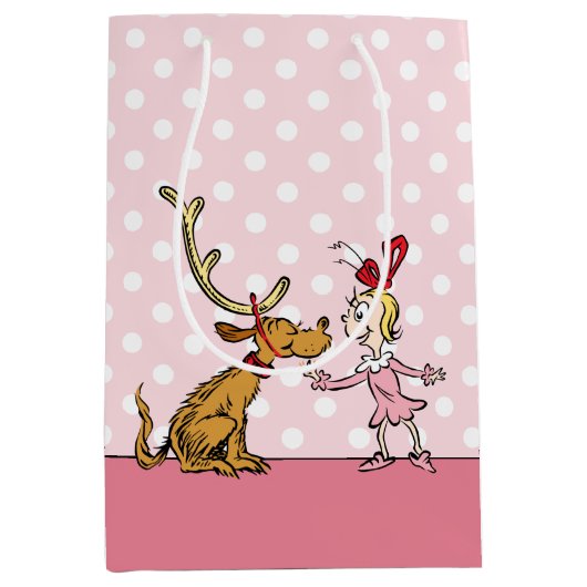 Grinch | Max & Cindy Lou Who Medium Cadeauzakje (Voorkant)