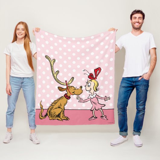 Grinch | Max & Cindy Lou Wie Fleece Deken (In situ)