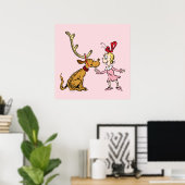 Grinch | Max & Cindy Lou Wie Poster (Thuiskantoor)