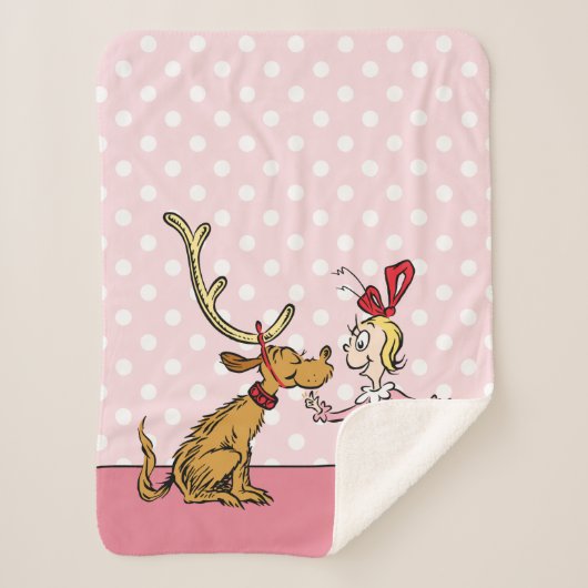 Grinch | Max & Cindy Lou Wie Sherpa Deken (Voorkant)