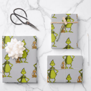 Grinch Max & Grinch Houding Inpakpapier Vel