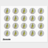 Grinch | Max & Grinch Houding Ronde Sticker (Vel)