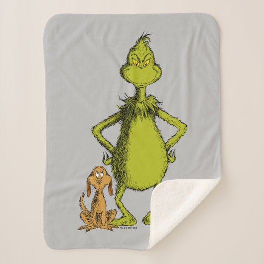Grinch | Max & Grinch Houding Sherpa Deken (Voorkant)