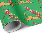 Grinch | Max Kerst Poinsettia Cadeaupapier (Rol Hoek)